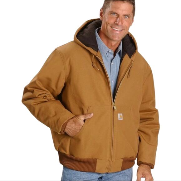 Carhartt Men's Insulated Active Jacket Loose Fit Washed Duck 3 Warmest Rating XL